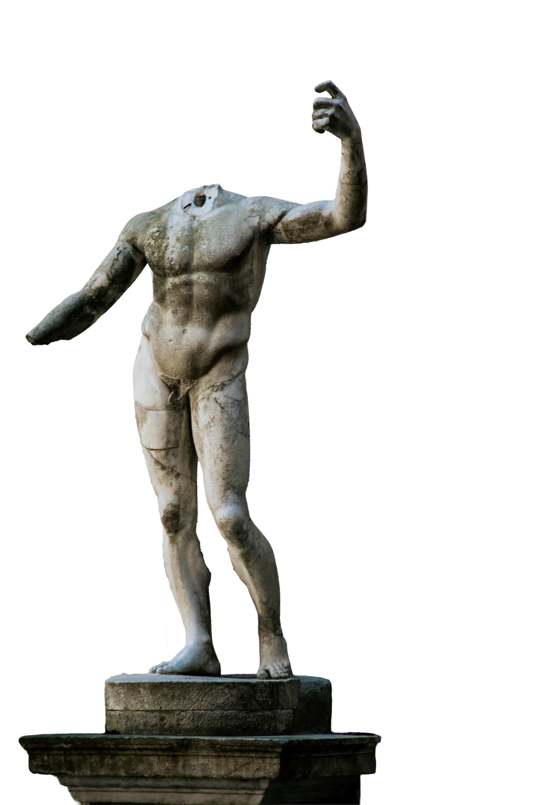 Escultura clásica de figura masculina